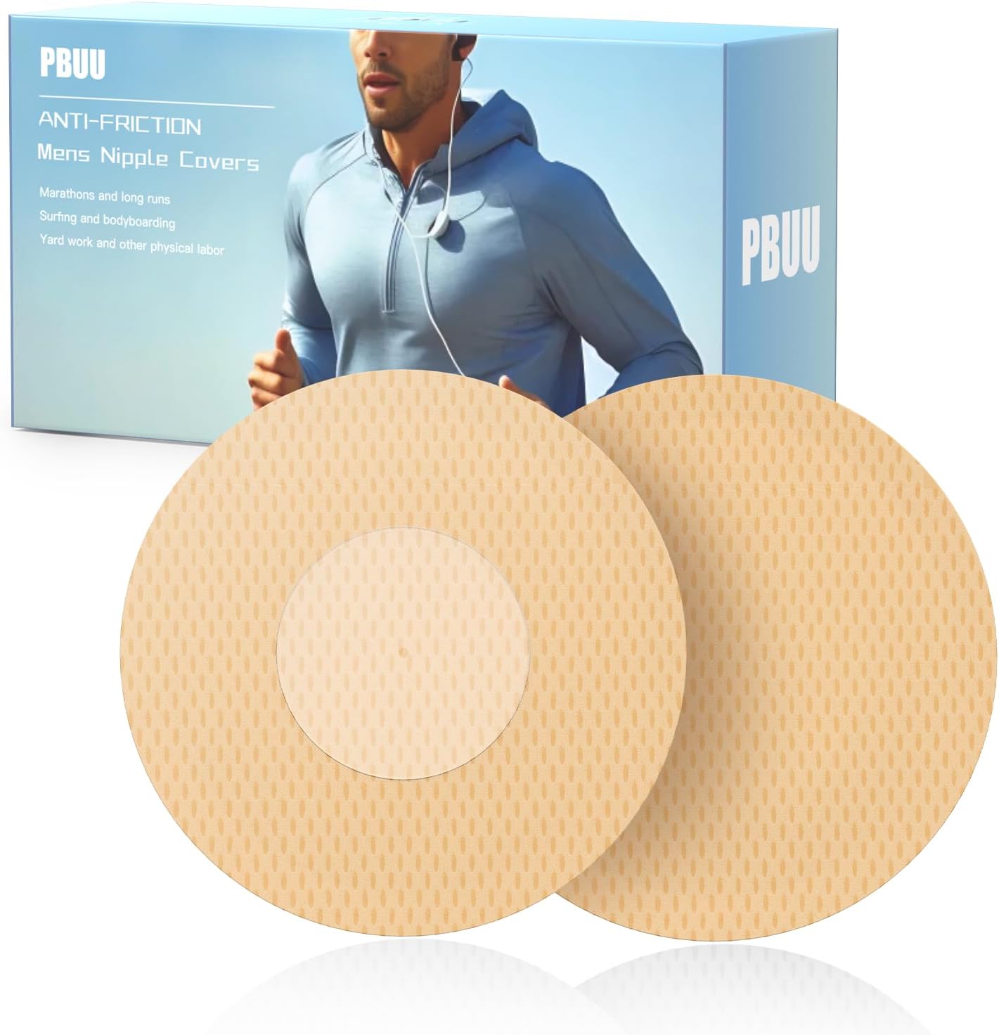 Nipple Covers for Men,100Pcs(50Pairs) Mens Nipple Covers,Anti-Chafing Running Nipple Covers Men for Sports and Daily Wear